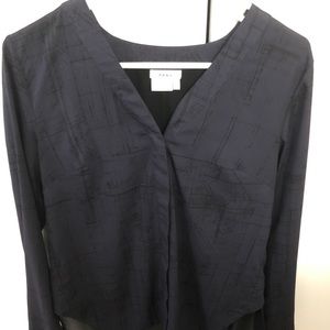 DKNY navy blouse